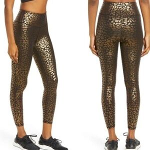 IVL Collective Gold Foil Animal Print Legging - 4